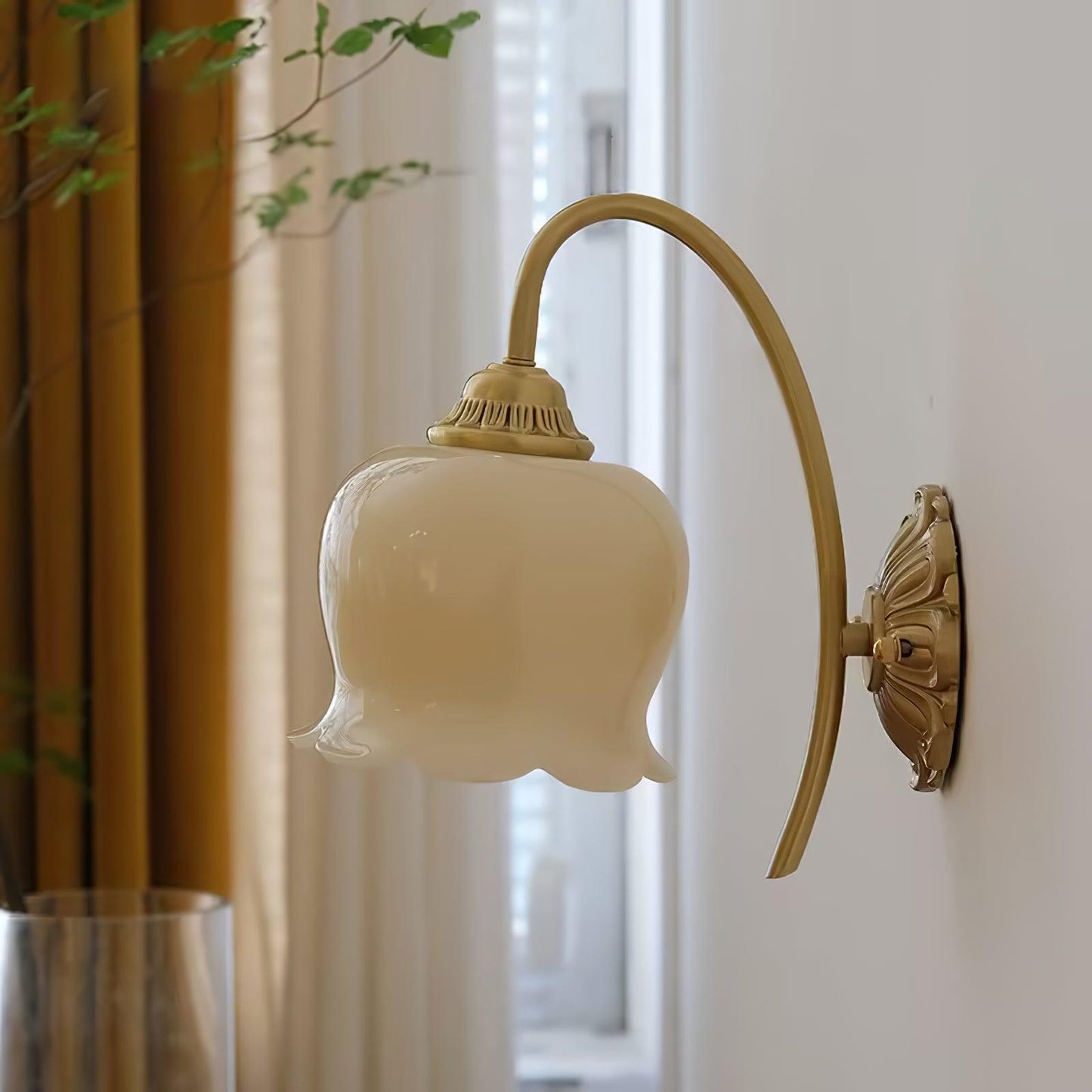 Valley Flower Wall Lamp | Solid Brass & Resin | Set of 2