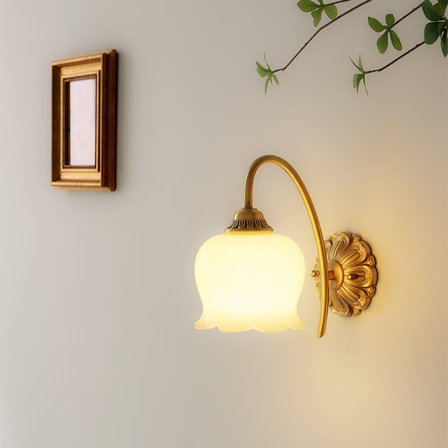 Valley Flower Wall Lamp | Solid Brass & Resin | Set of 2