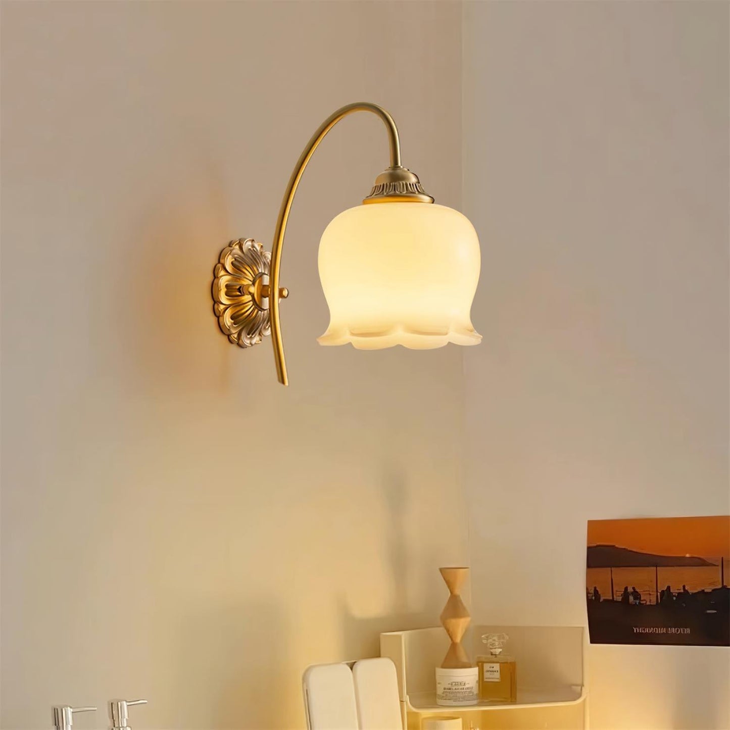 Valley Flower Wall Lamp | Solid Brass & Resin | Set of 2