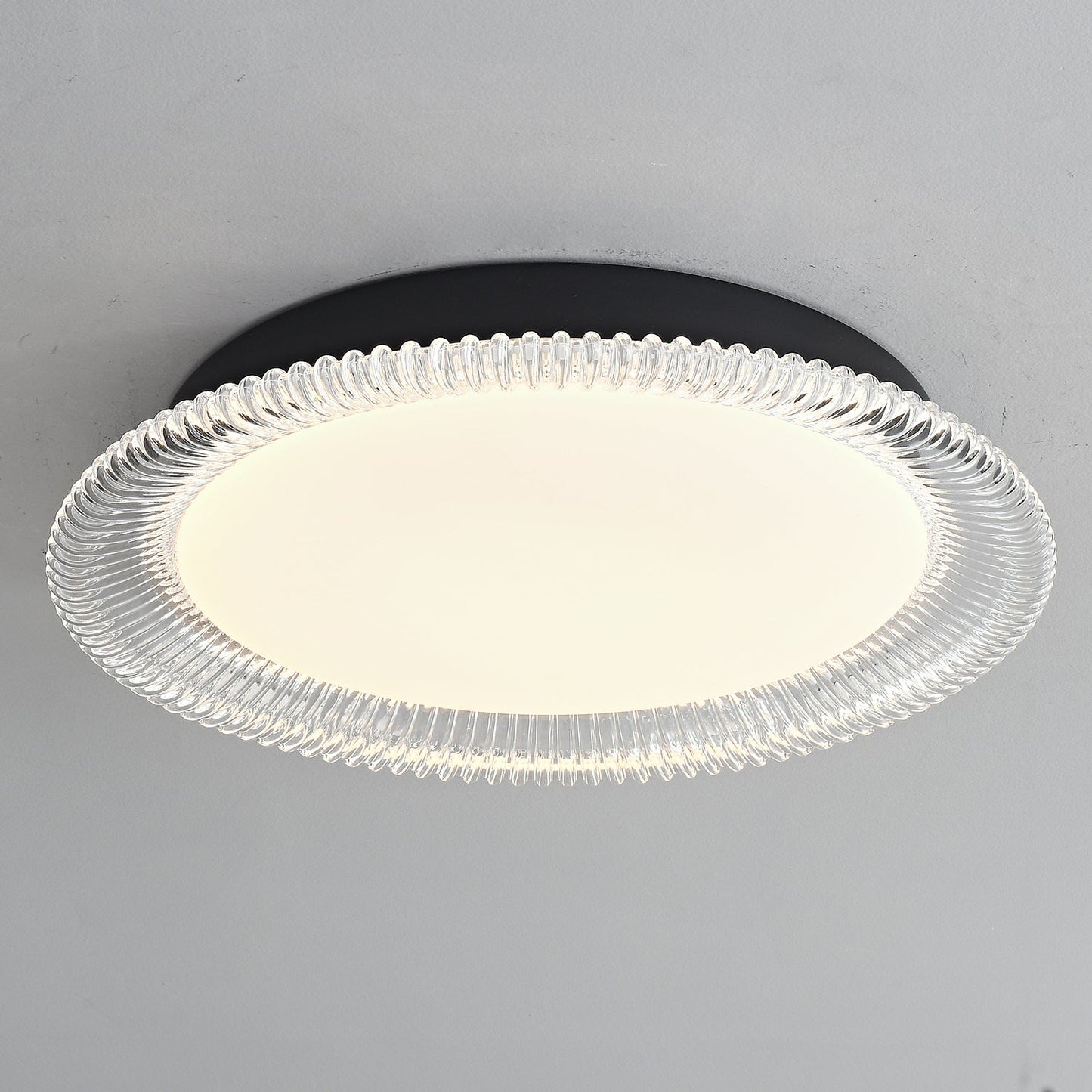 Vanguard Ceiling Light | Metal & Acrylic | Black Finish, 40cm/50cm Diameter