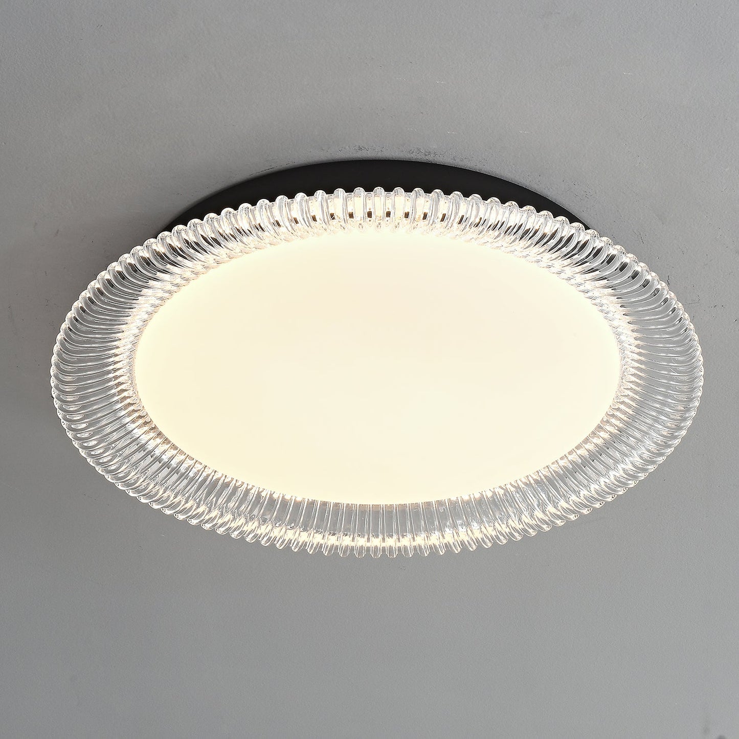 Vanguard Ceiling Light | Metal & Acrylic | Black Finish, 40cm/50cm Diameter