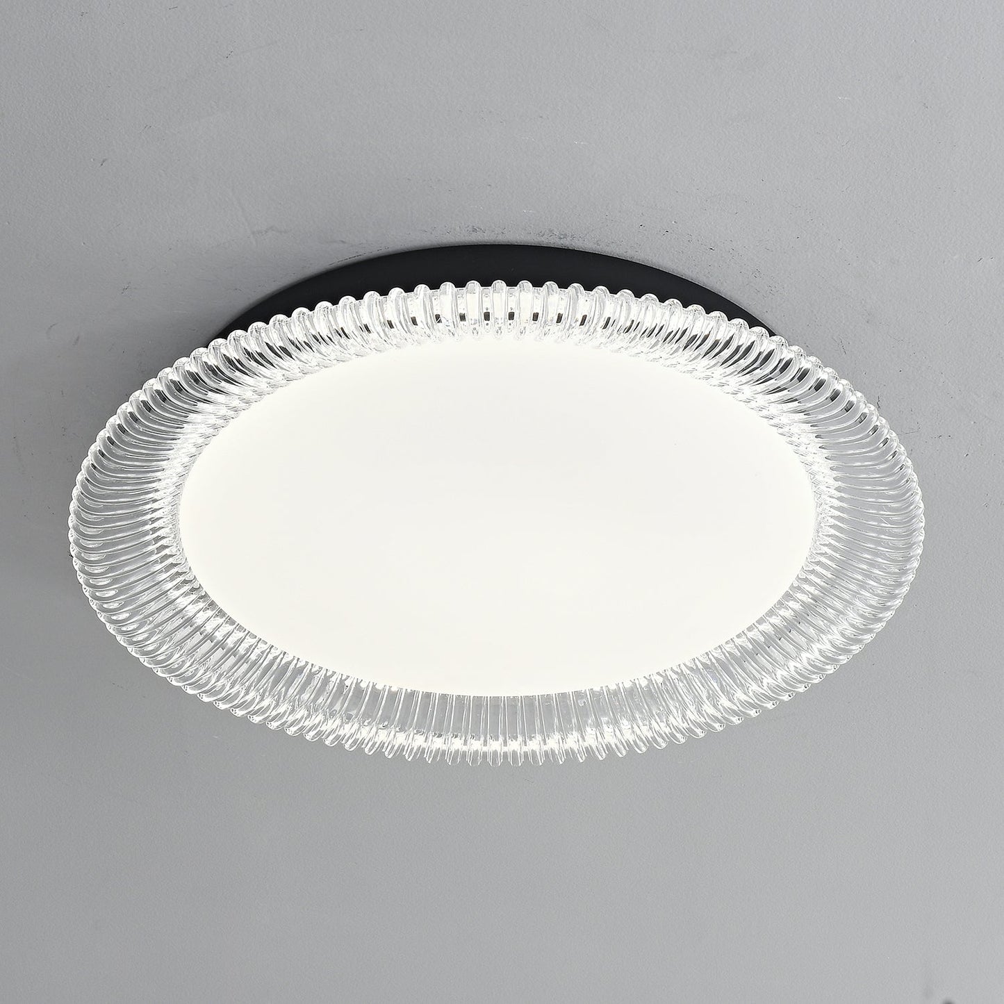 Vanguard Ceiling Light | Metal & Acrylic | Black Finish, 40cm/50cm Diameter