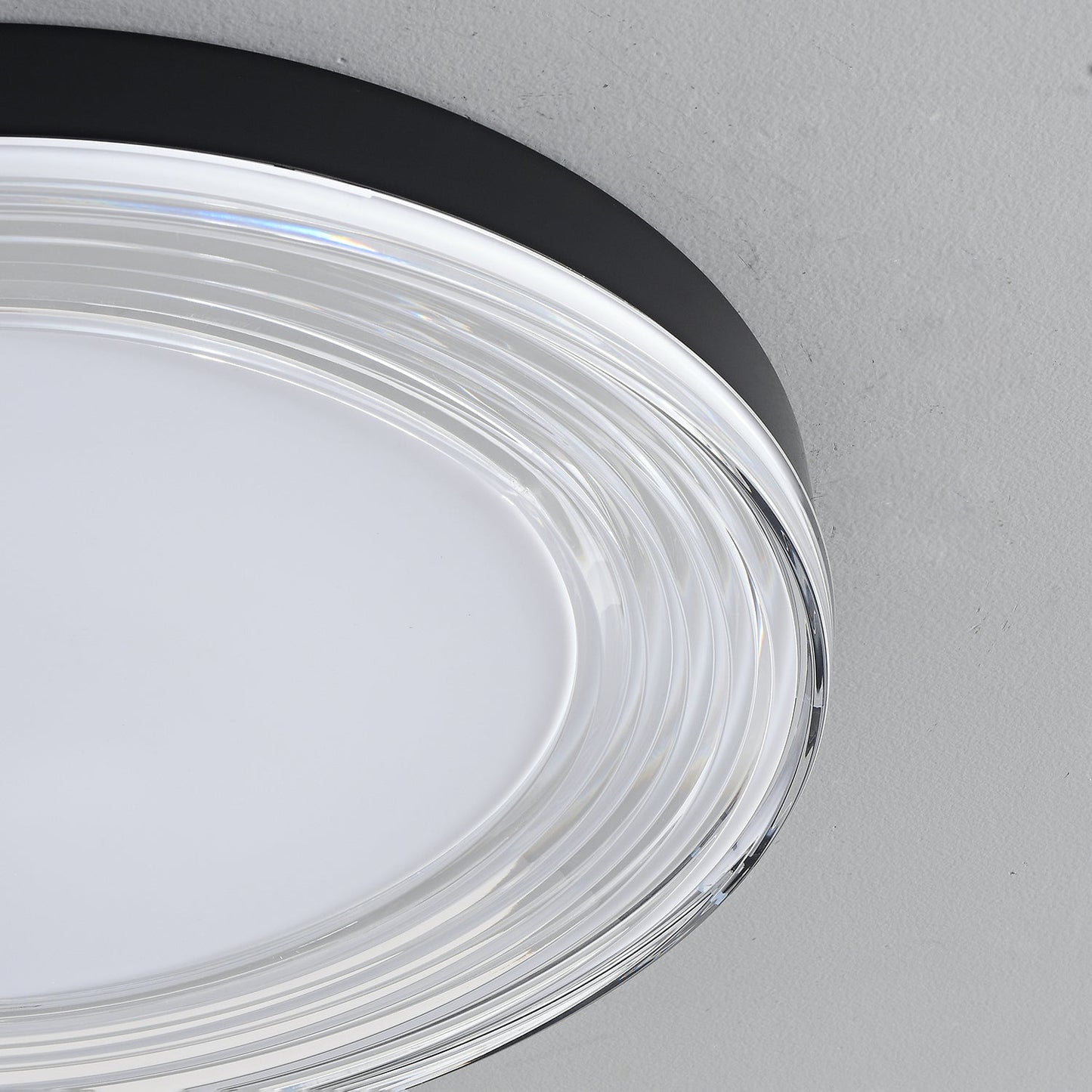 Vanguard Ceiling Light | Metal & Acrylic | Black Finish, 40cm/50cm Diameter