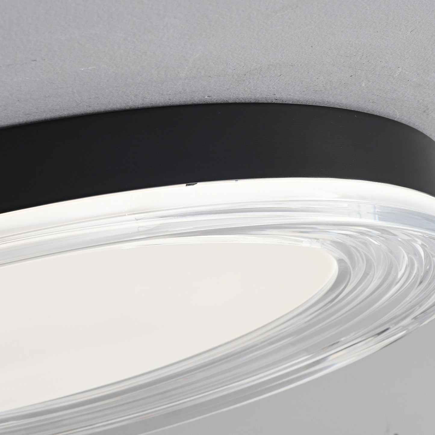 Vanguard Ceiling Light | Metal & Acrylic | Black Finish, 40cm/50cm Diameter