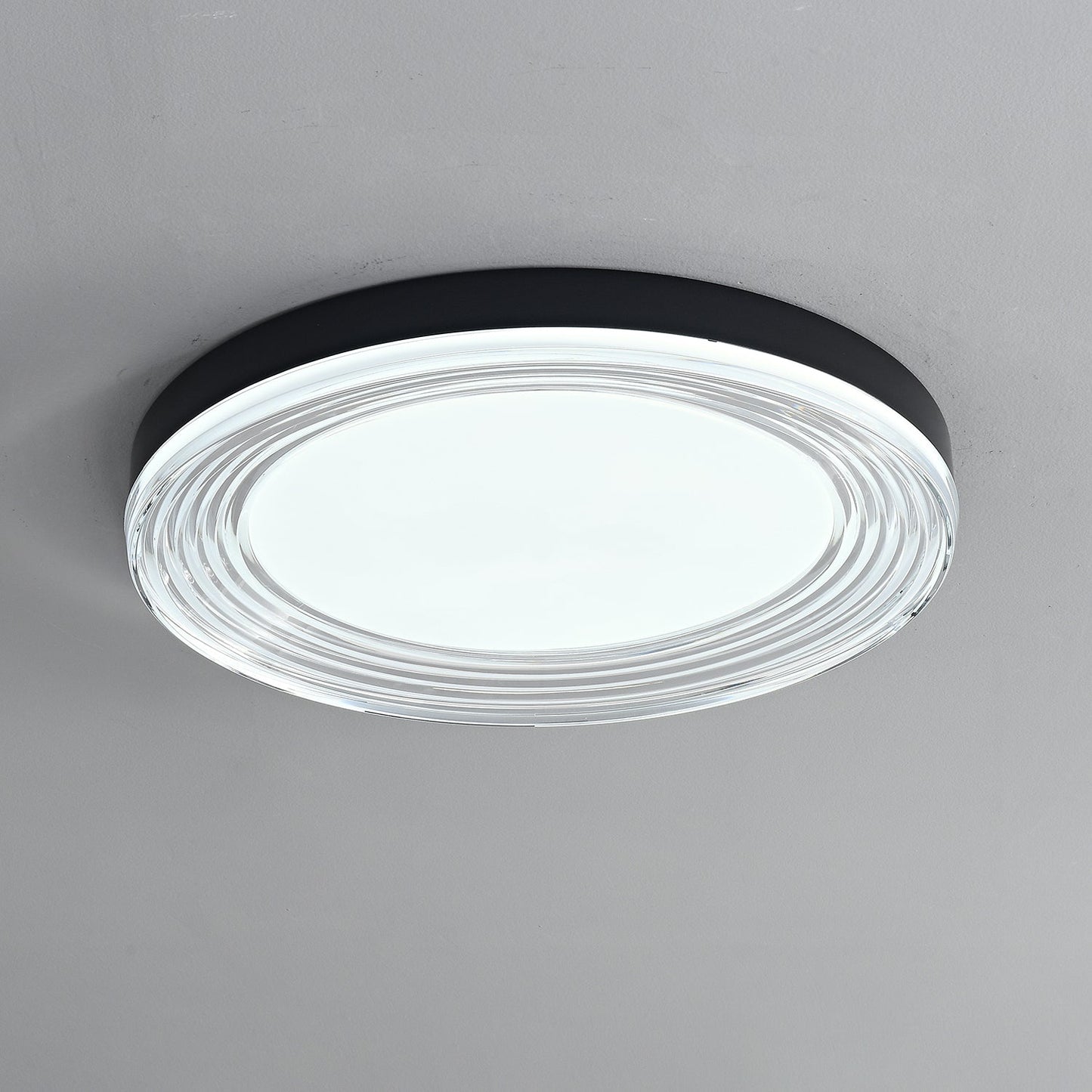 Vanguard Ceiling Light | Metal & Acrylic | Black Finish, 40cm/50cm Diameter