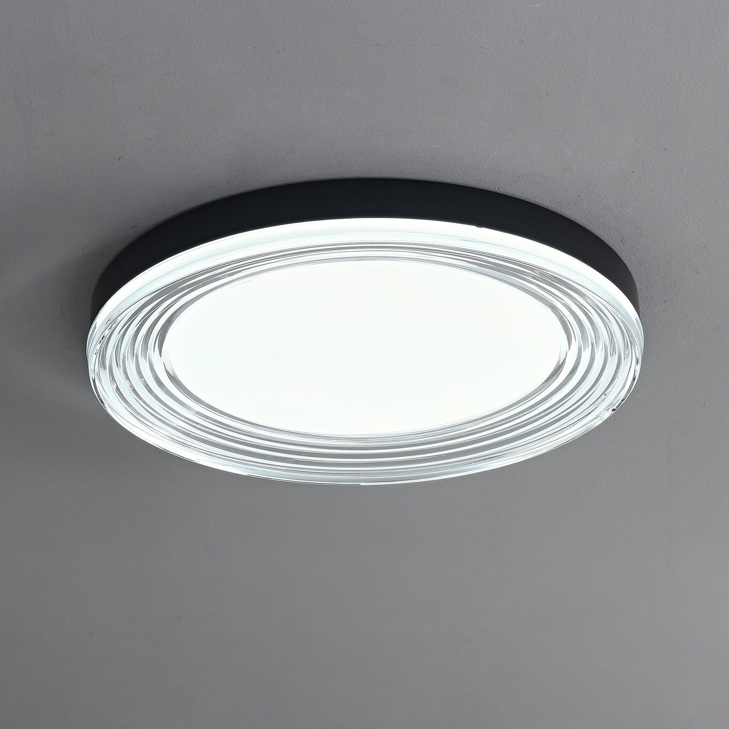Vanguard Ceiling Light | Metal & Acrylic | Black Finish, 40cm/50cm Diameter