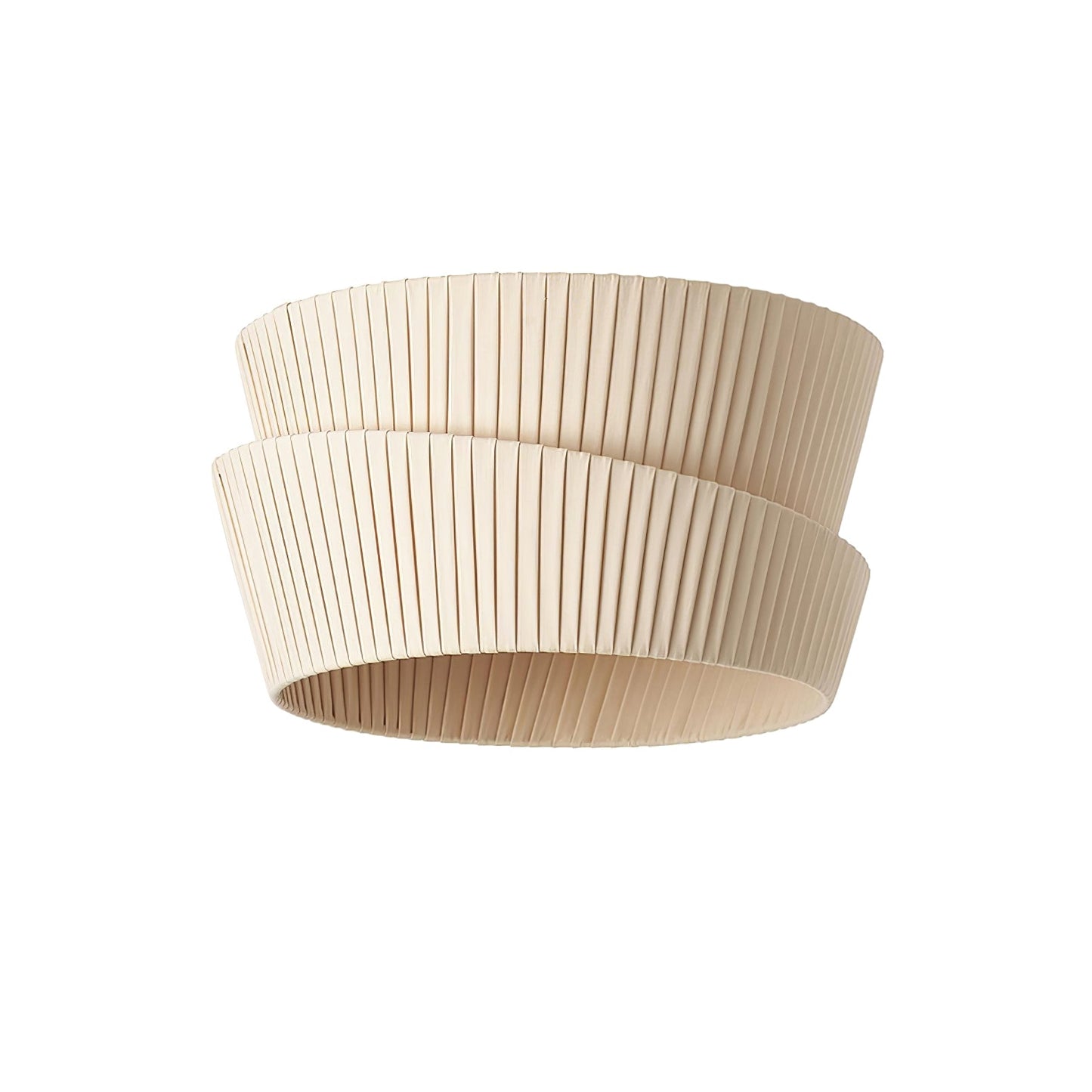 Vela Twist Ceiling Lamp | Beige Fabric & Metal | 45cm/55cm Diameter