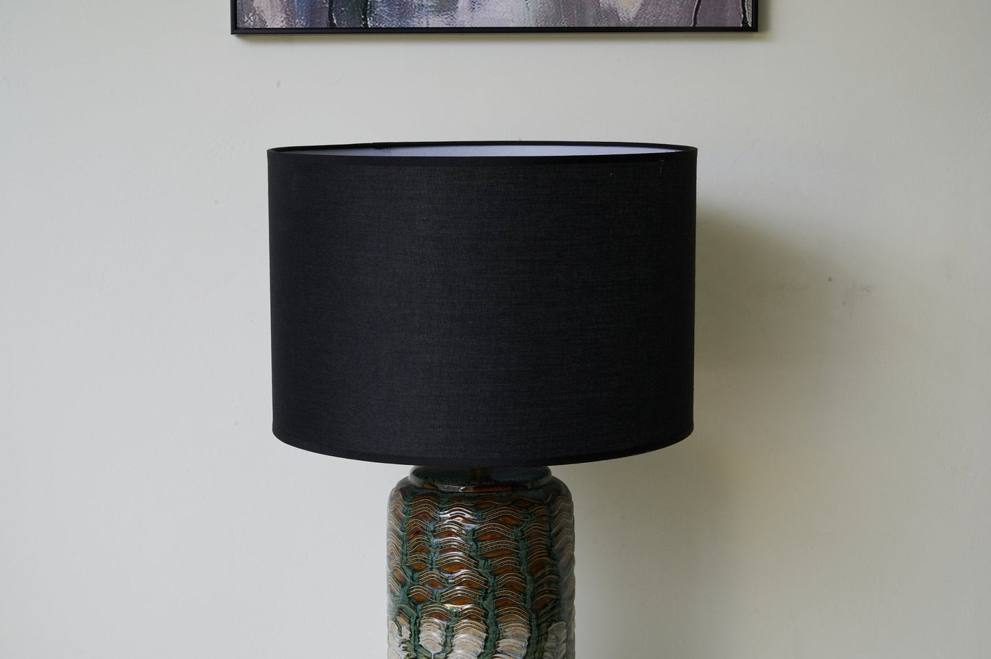 Ceramic Table Lamp | Hand-Glazed Green Design | 62cm Height