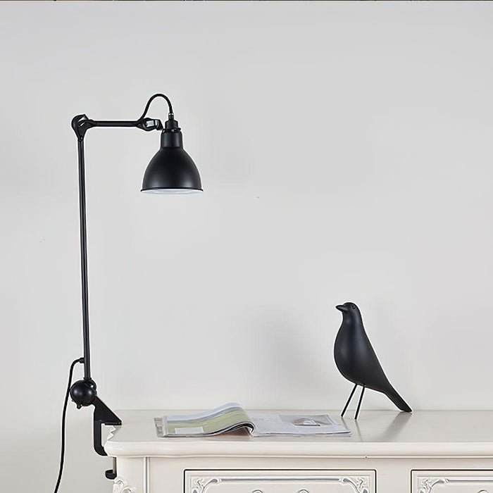 Versa Glide Table Lamp | Matte Black Metal | Adjustable Shade