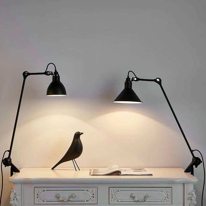 Versa Glide Table Lamp | Matte Black Metal | Adjustable Shade