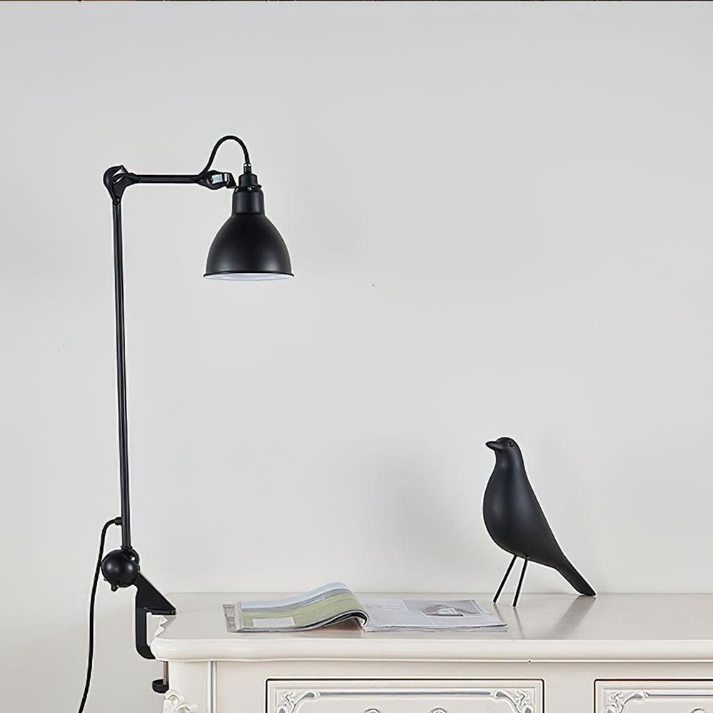 Versa Glide Table Lamp | Matte Black Metal | Adjustable Shade