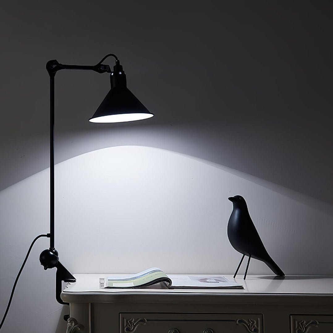 Versa Glide Table Lamp | Matte Black Metal | Adjustable Shade