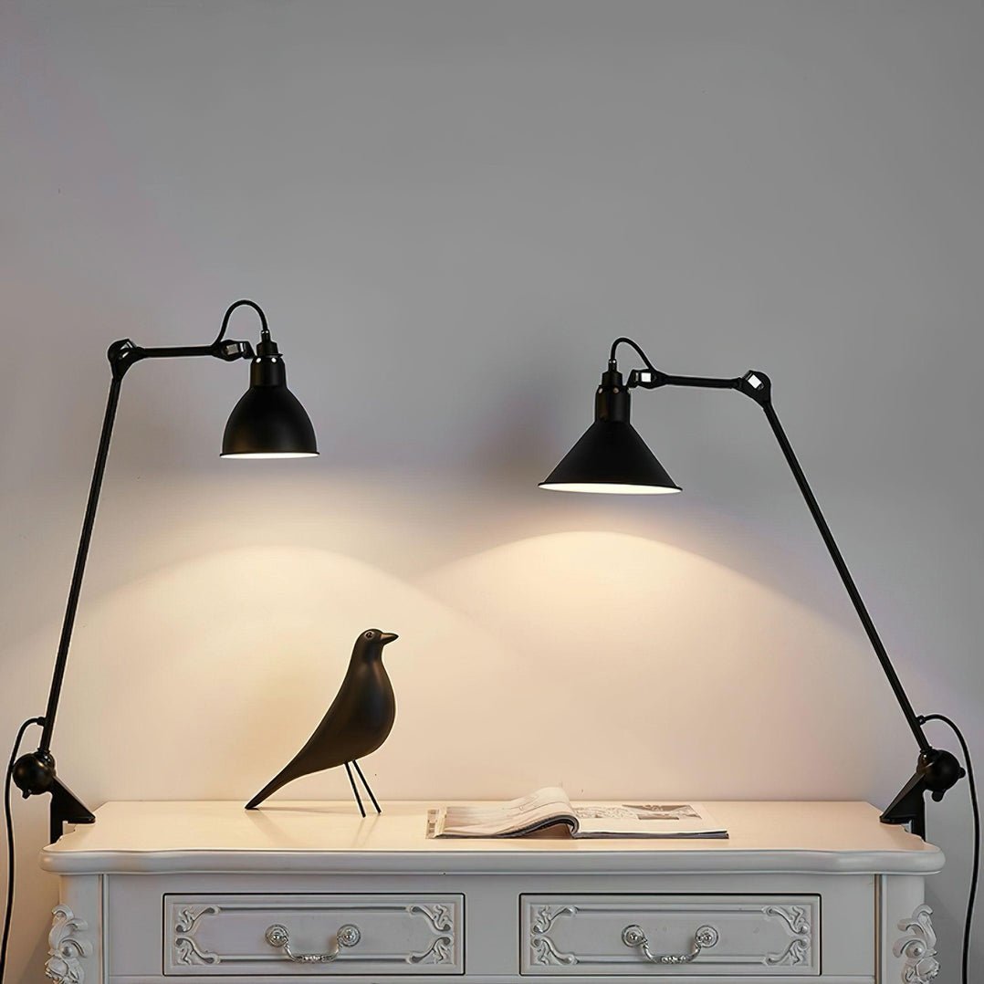 Versa Glide Table Lamp | Matte Black Metal | Adjustable Shade