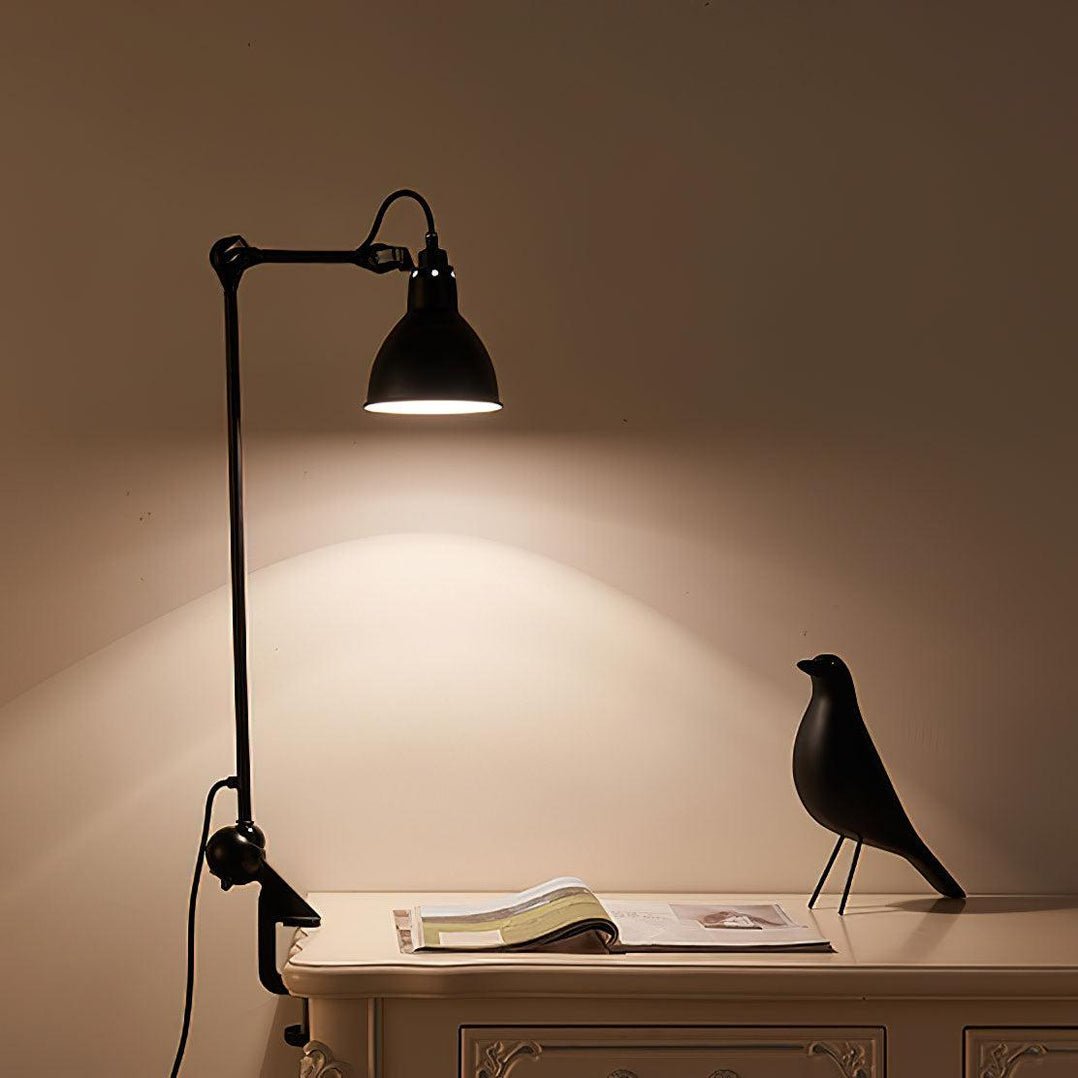 Versa Glide Table Lamp | Matte Black Metal | Adjustable Shade