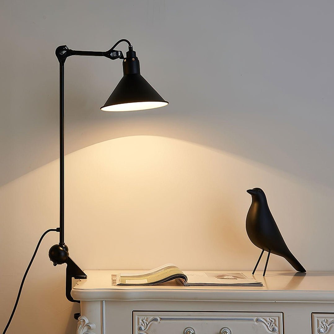 Versa Glide Table Lamp | Matte Black Metal | Adjustable Shade