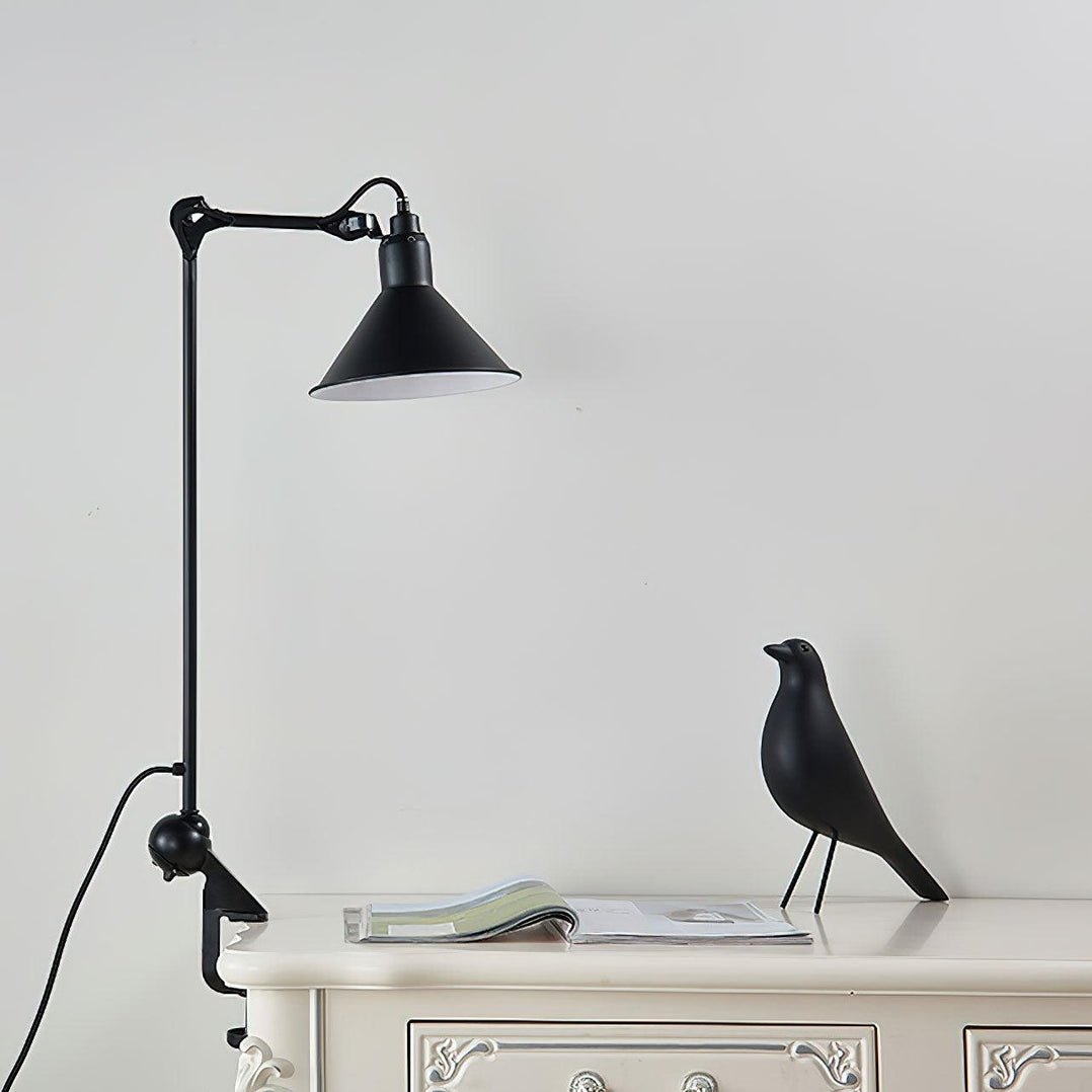 Versa Glide Table Lamp | Matte Black Metal | Adjustable Shade