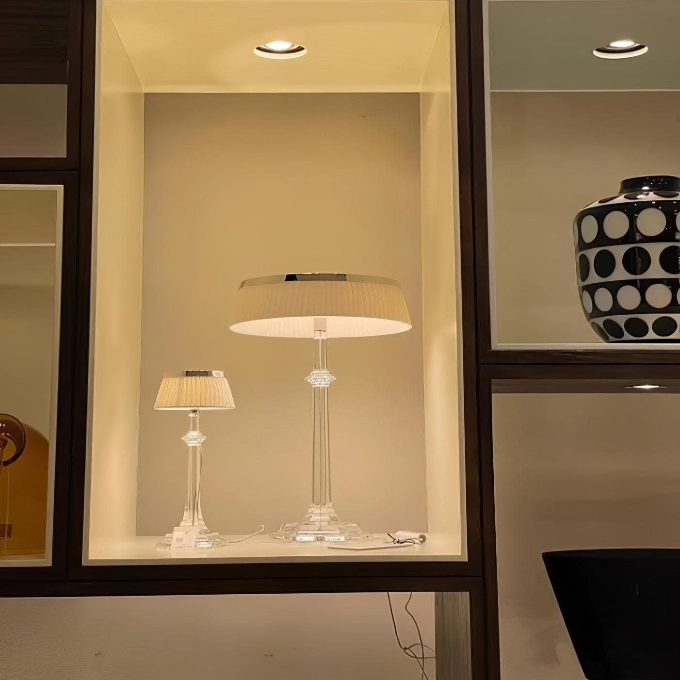 Versailles Table Lamp | Metal & Glass | Chrome Finish, White Shade