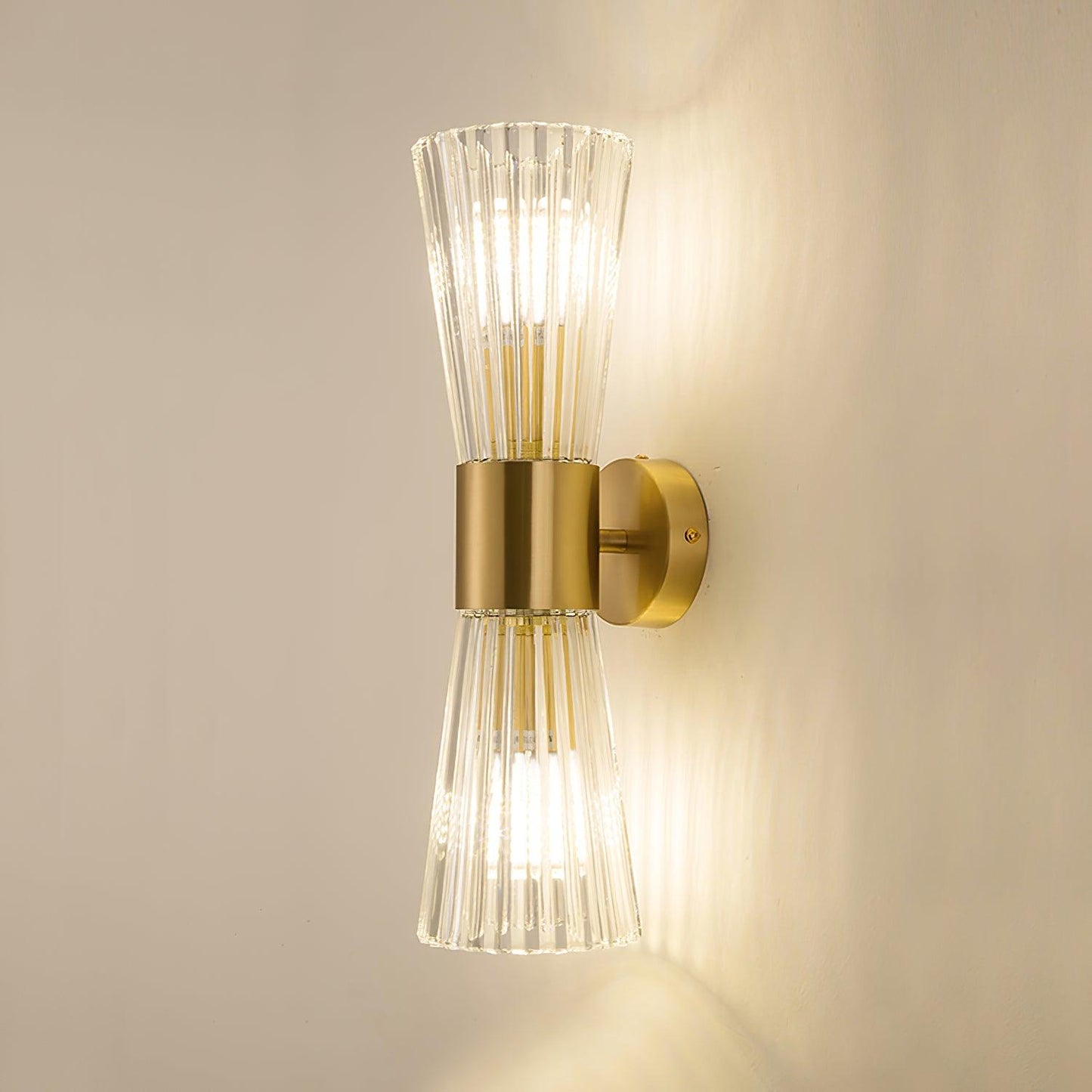 Vesta Wall Lamp Set | Iron & Crystal | Gold Finish | 2 Pieces