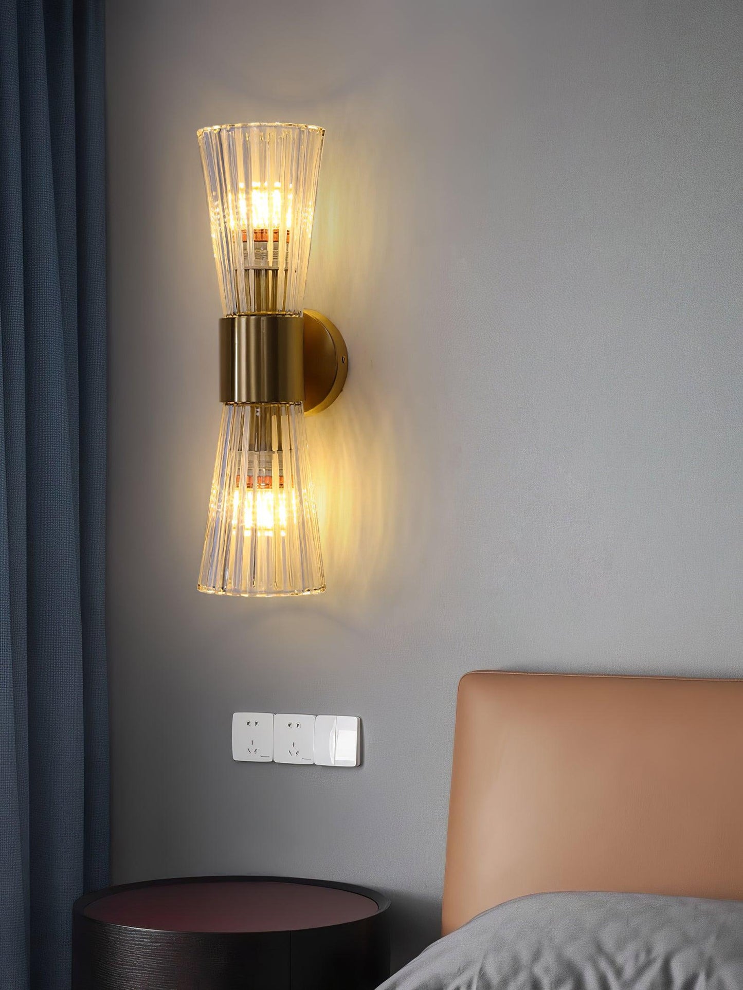 Vesta Wall Lamp Set | Iron & Crystal | Gold Finish | 2 Pieces