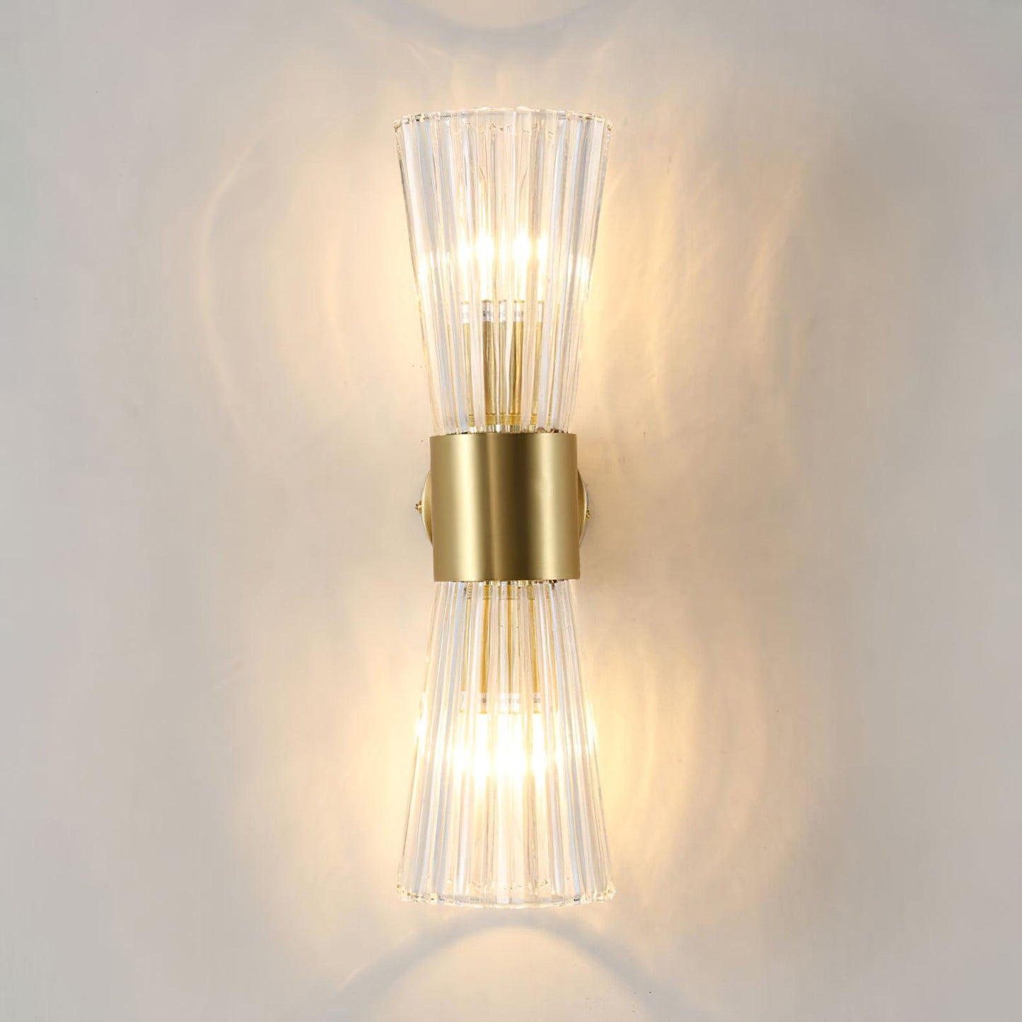 Vesta Wall Lamp Set | Iron & Crystal | Gold Finish | 2 Pieces