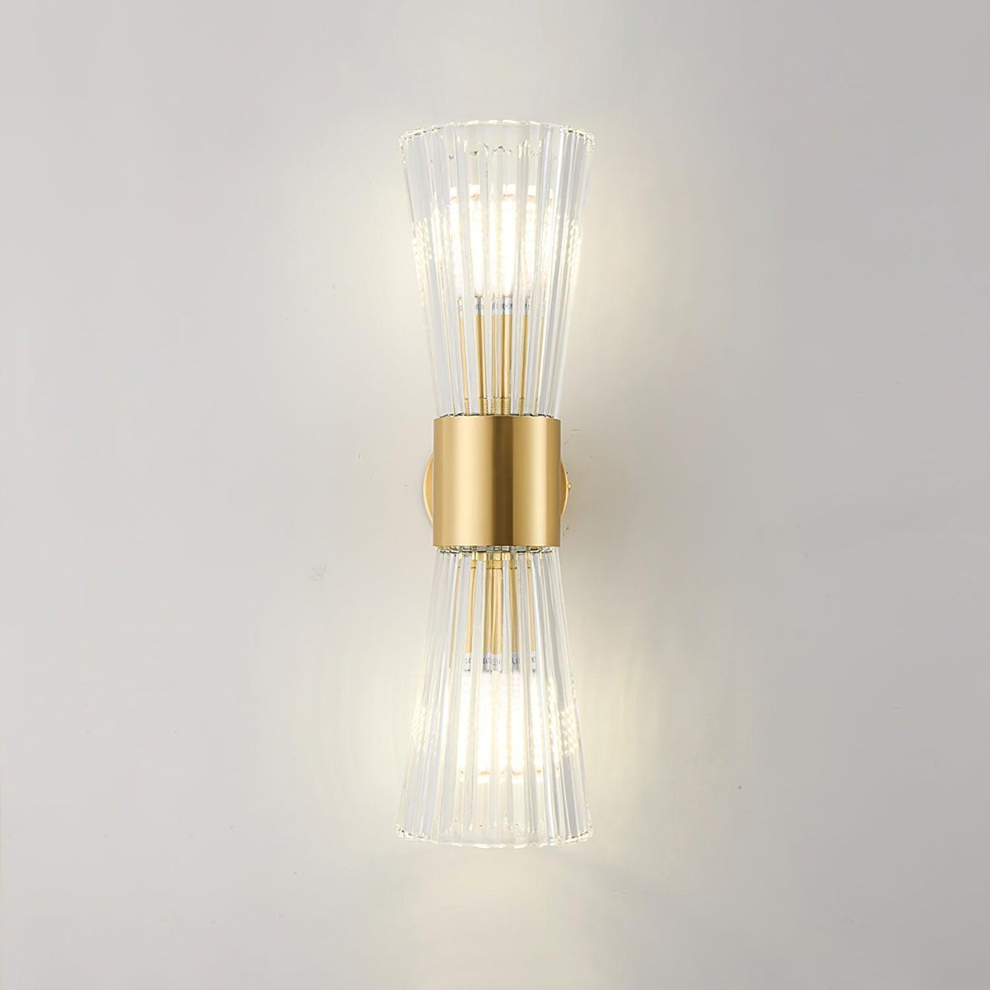 Vesta Wall Lamp Set | Iron & Crystal | Gold Finish | 2 Pieces