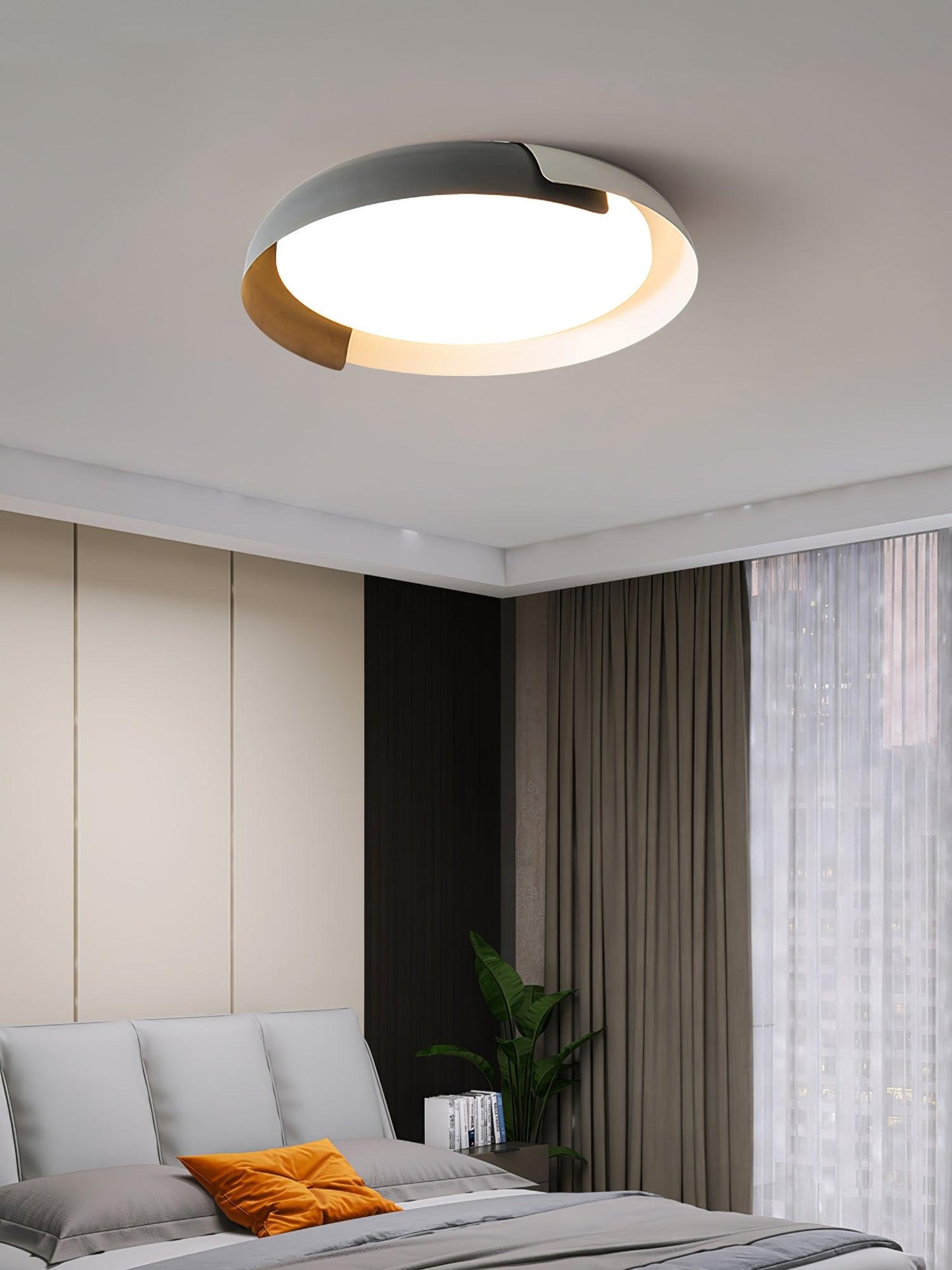 Ceiling Light Fixture | Metal & Acrylic | Round Design, 46cm/56cm