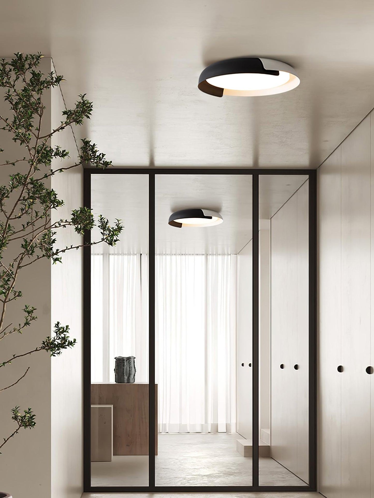 Ceiling Light Fixture | Metal & Acrylic | Round Design, 46cm/56cm