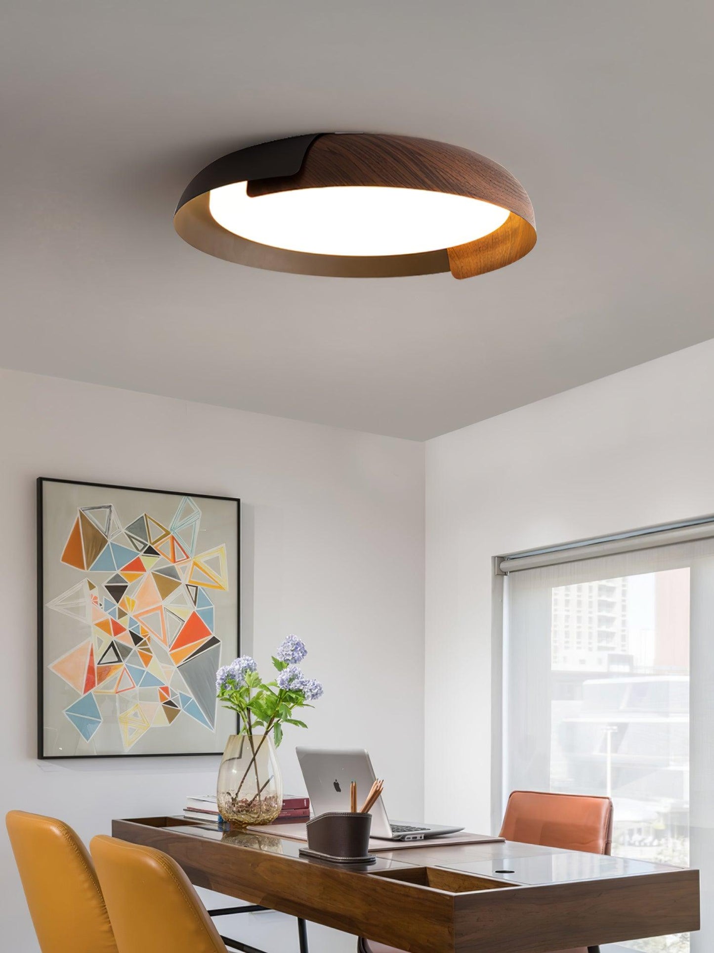 Ceiling Light Fixture | Metal & Acrylic | Round Design, 46cm/56cm
