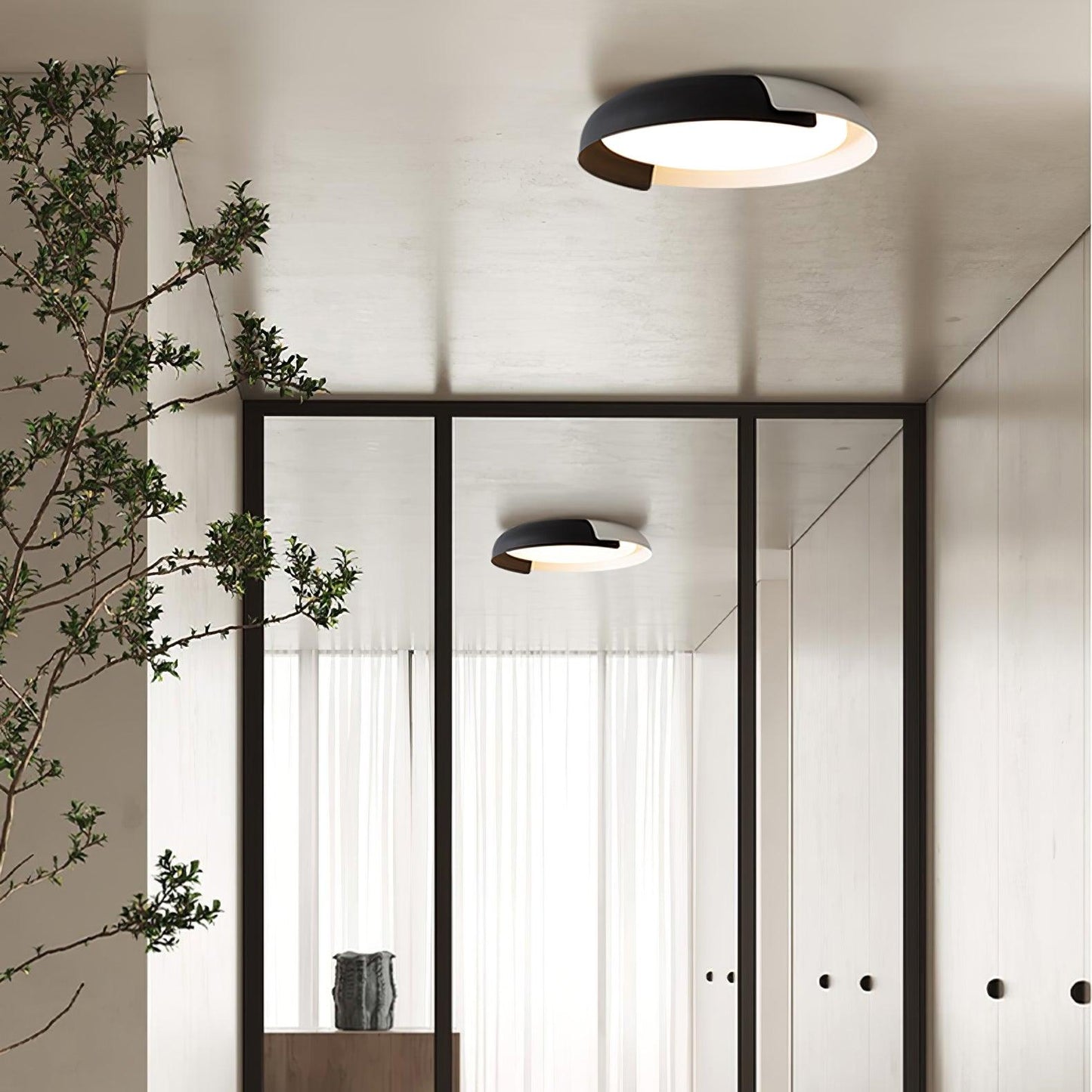 Ceiling Light Fixture | Metal & Acrylic | Round Design, 46cm/56cm