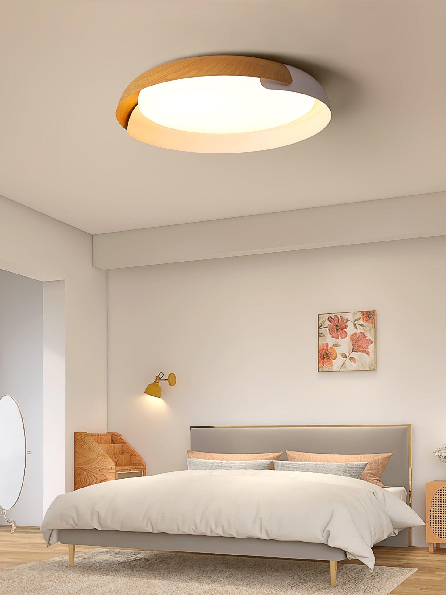 Ceiling Light Fixture | Metal & Acrylic | Round Design, 46cm/56cm