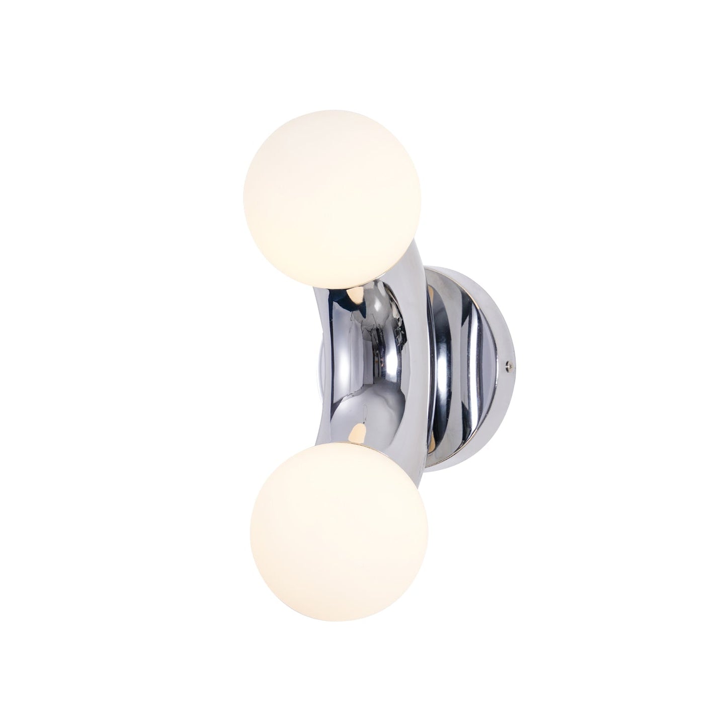 Vine Wall Lamp | Chrome Arc with Glass Globes | Indoor Lighting
