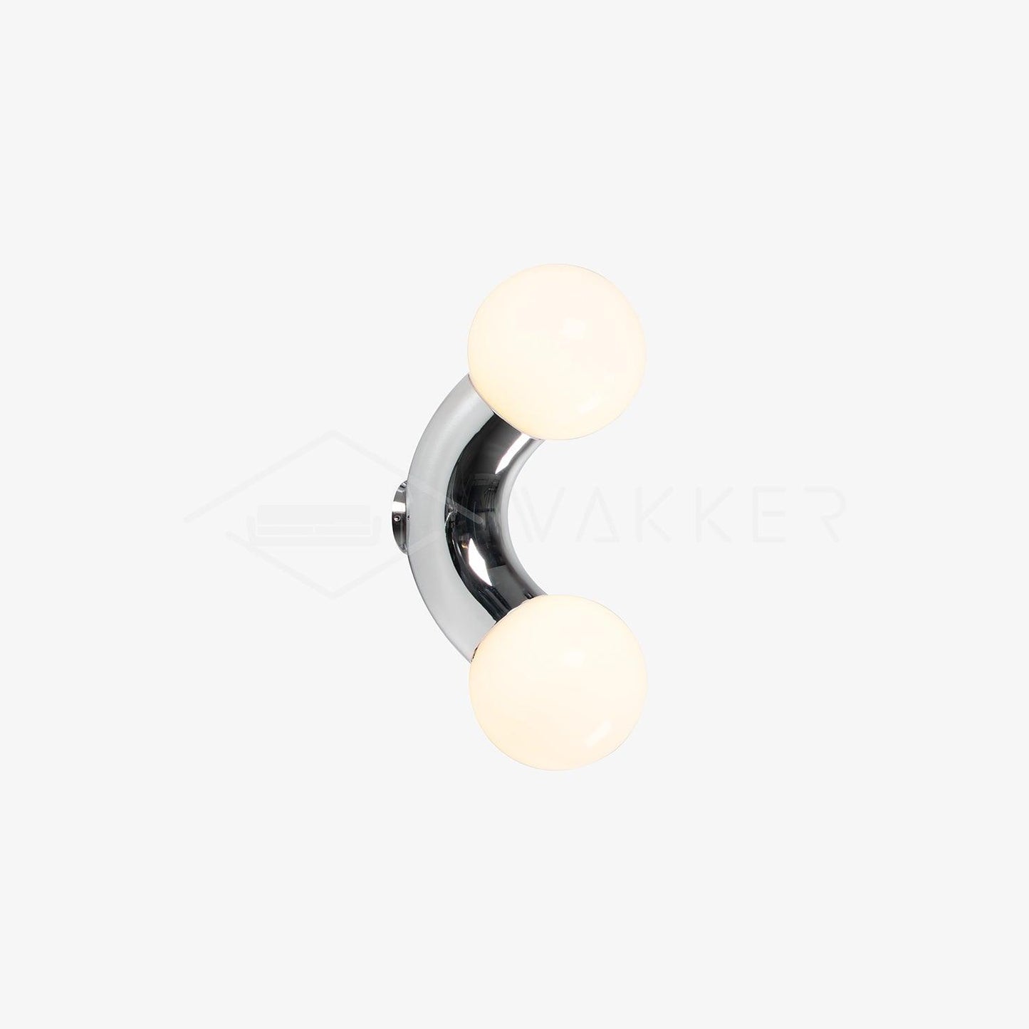 Vine Wall Lamp | Chrome Arc with Glass Globes | Indoor Lighting