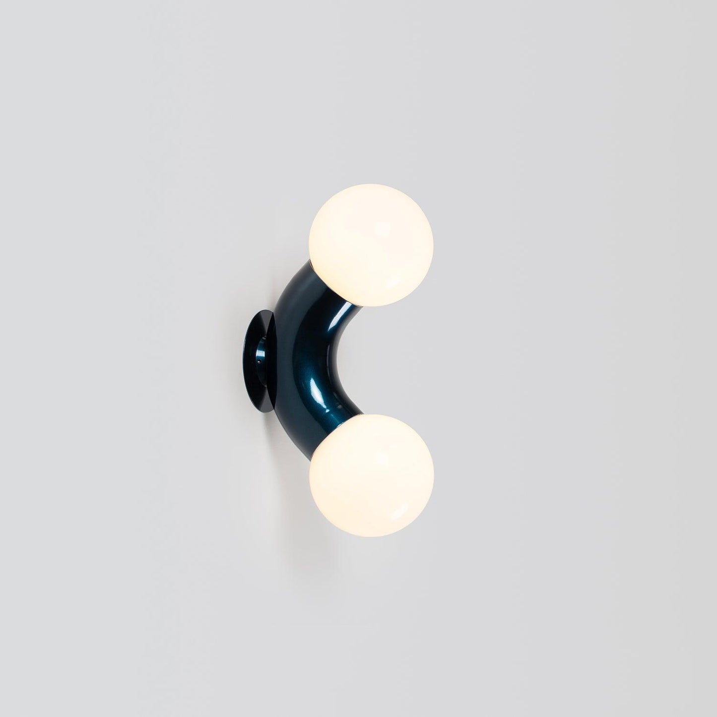 Vine Wall Lamp | Chrome Arc with Glass Globes | Indoor Lighting