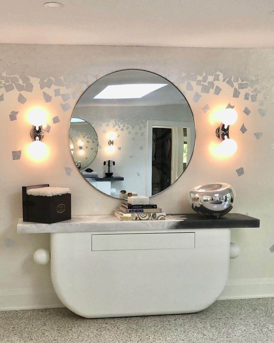 Vine Wall Lamp | Chrome Arc with Glass Globes | Indoor Lighting
