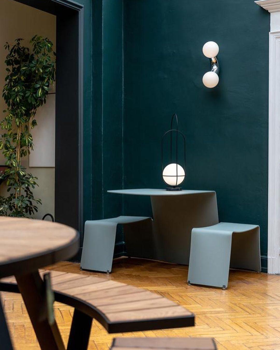 Vine Wall Lamp | Chrome Arc with Glass Globes | Indoor Lighting