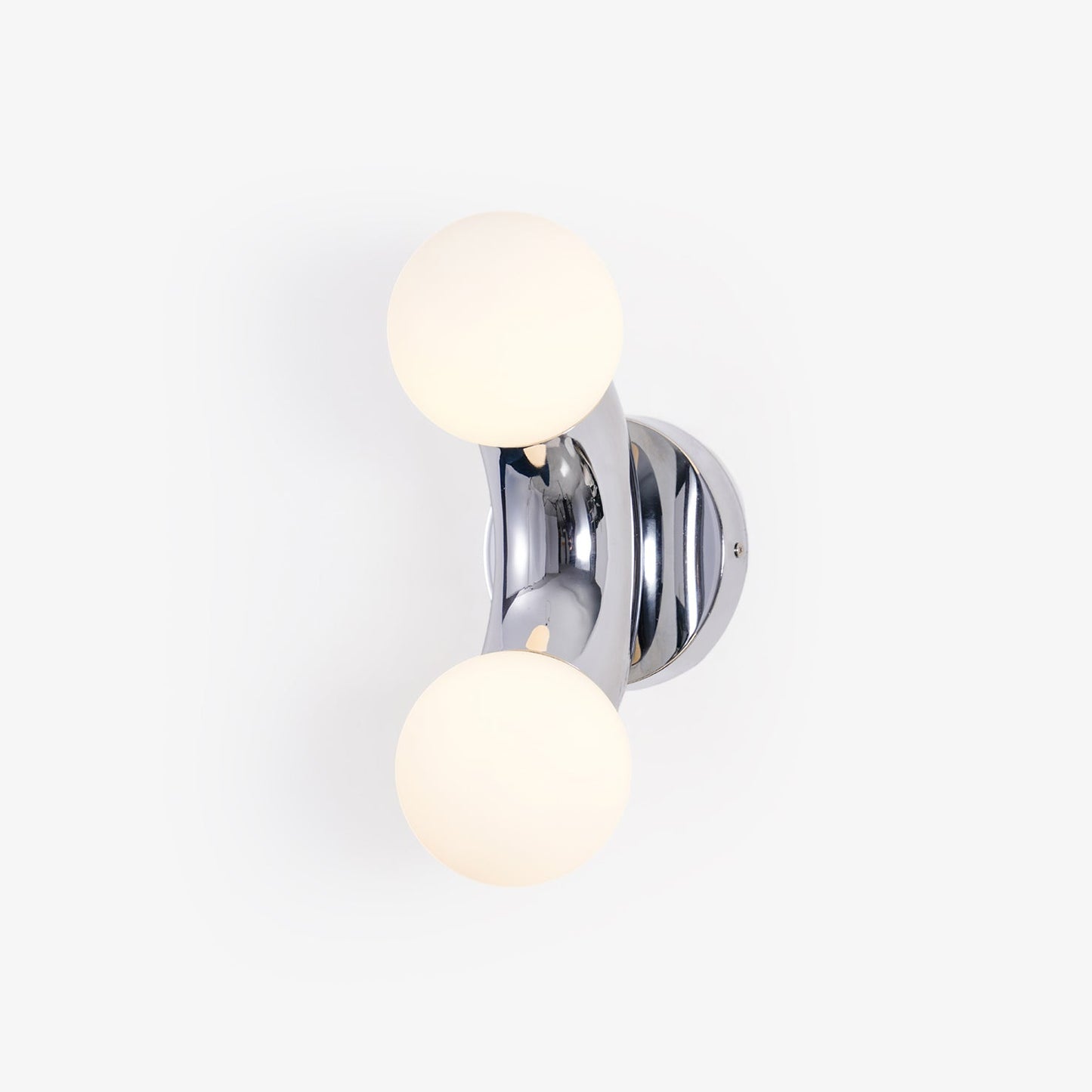 Vine Wall Lamp | Chrome Arc with Glass Globes | Indoor Lighting