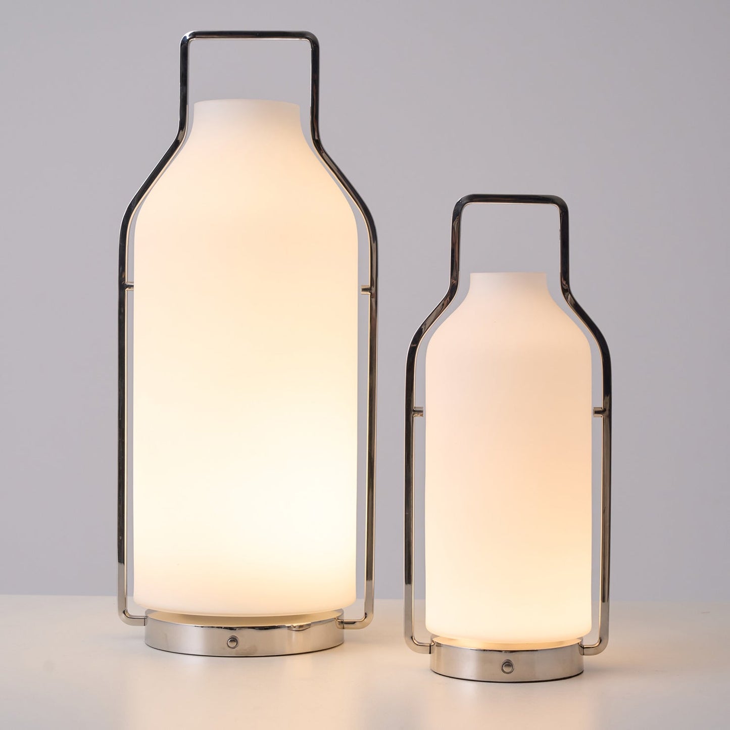 Vintara Lantern Table Lamp | Metal & Glass | Warm White
