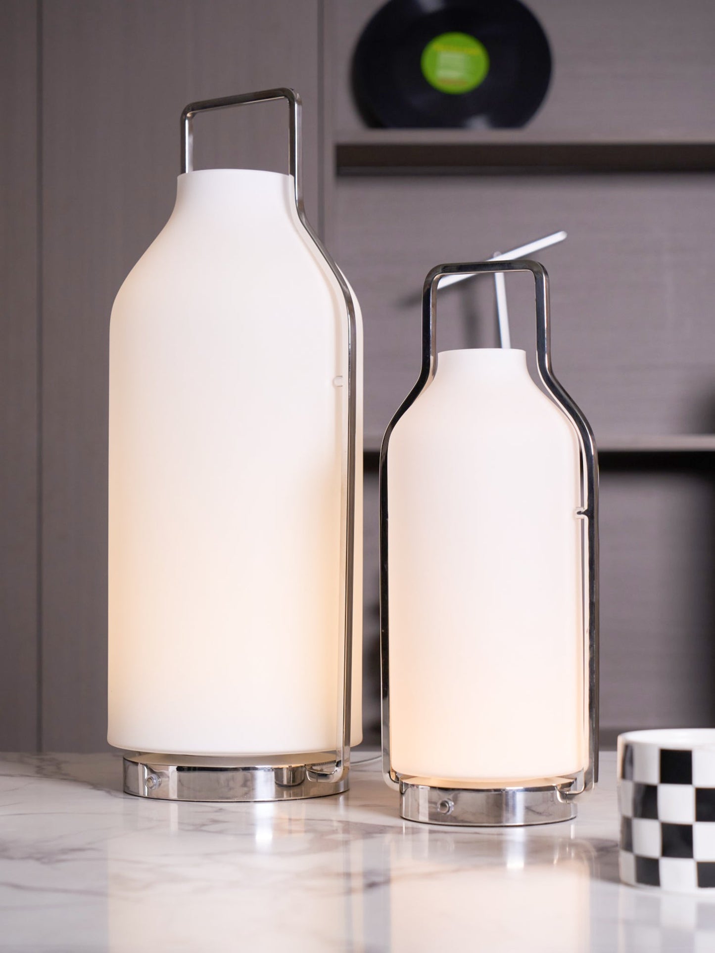 Vintara Lantern Table Lamp | Metal & Glass | Warm White