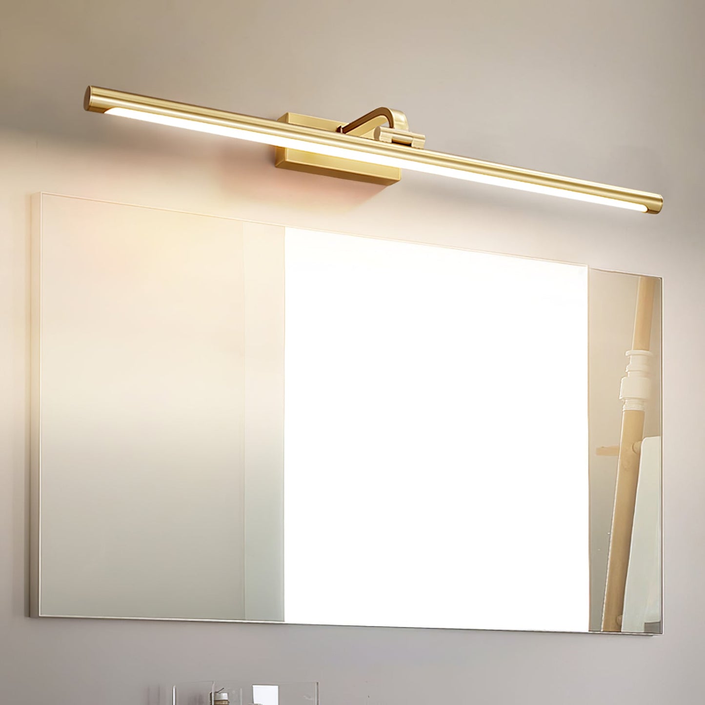 Linear LED Wall Light | Walnut & Brass | Set of 2