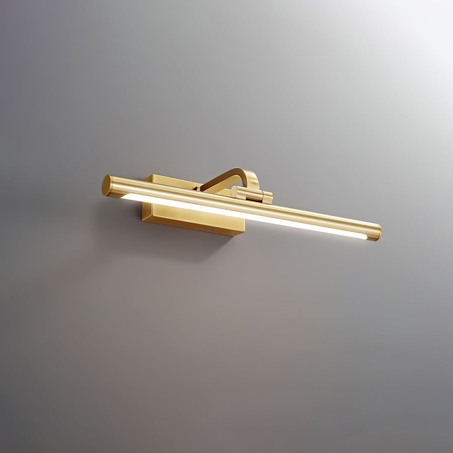 Linear LED Wall Light | Walnut & Brass | Set of 2