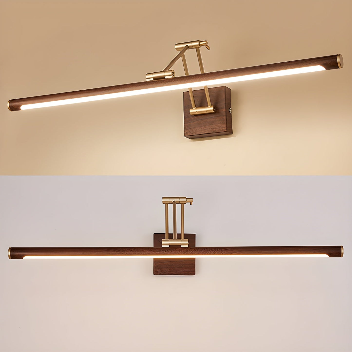Linear Adjustable Wall Light | Brass & Acrylic | Set of 2