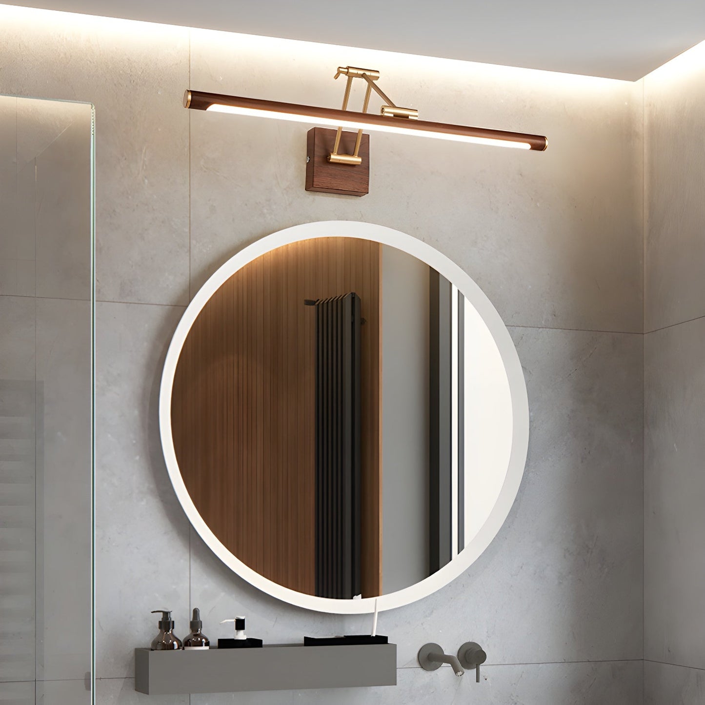 Linear Adjustable Wall Light | Brass & Acrylic | Set of 2