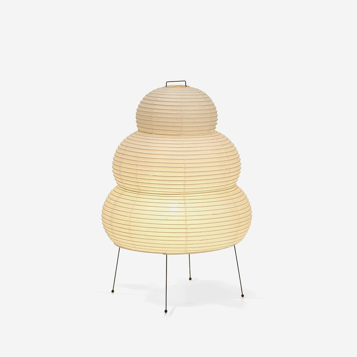 Akari Paper Table Lamp | Mulberry Rice Paper & Metal | 26cm, 30cm, 40cm Sizes