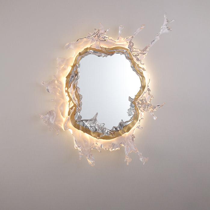 Mirror Wall Lamp | Stainless Steel & Mirror | Gold or Chrome Finish