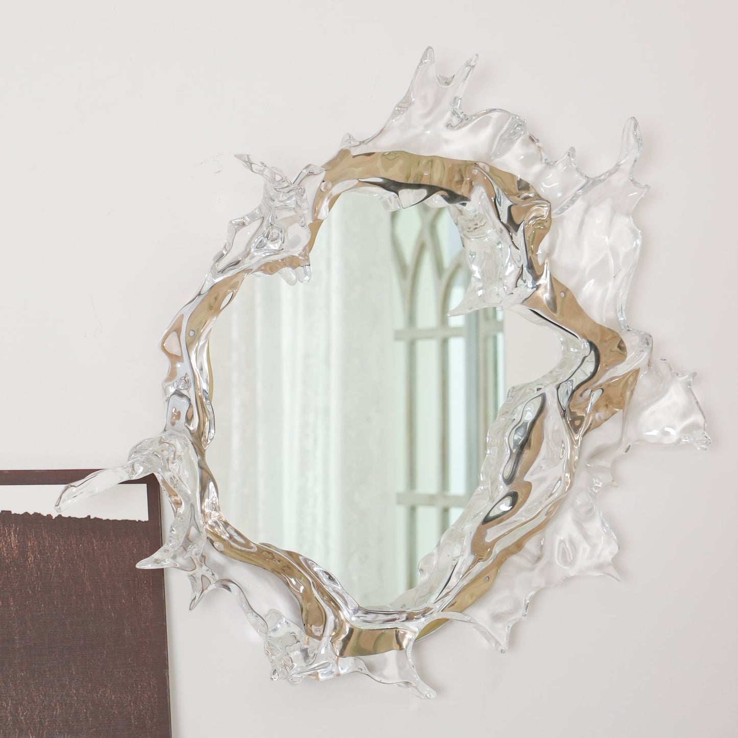 Mirror Wall Lamp | Stainless Steel & Mirror | Gold or Chrome Finish