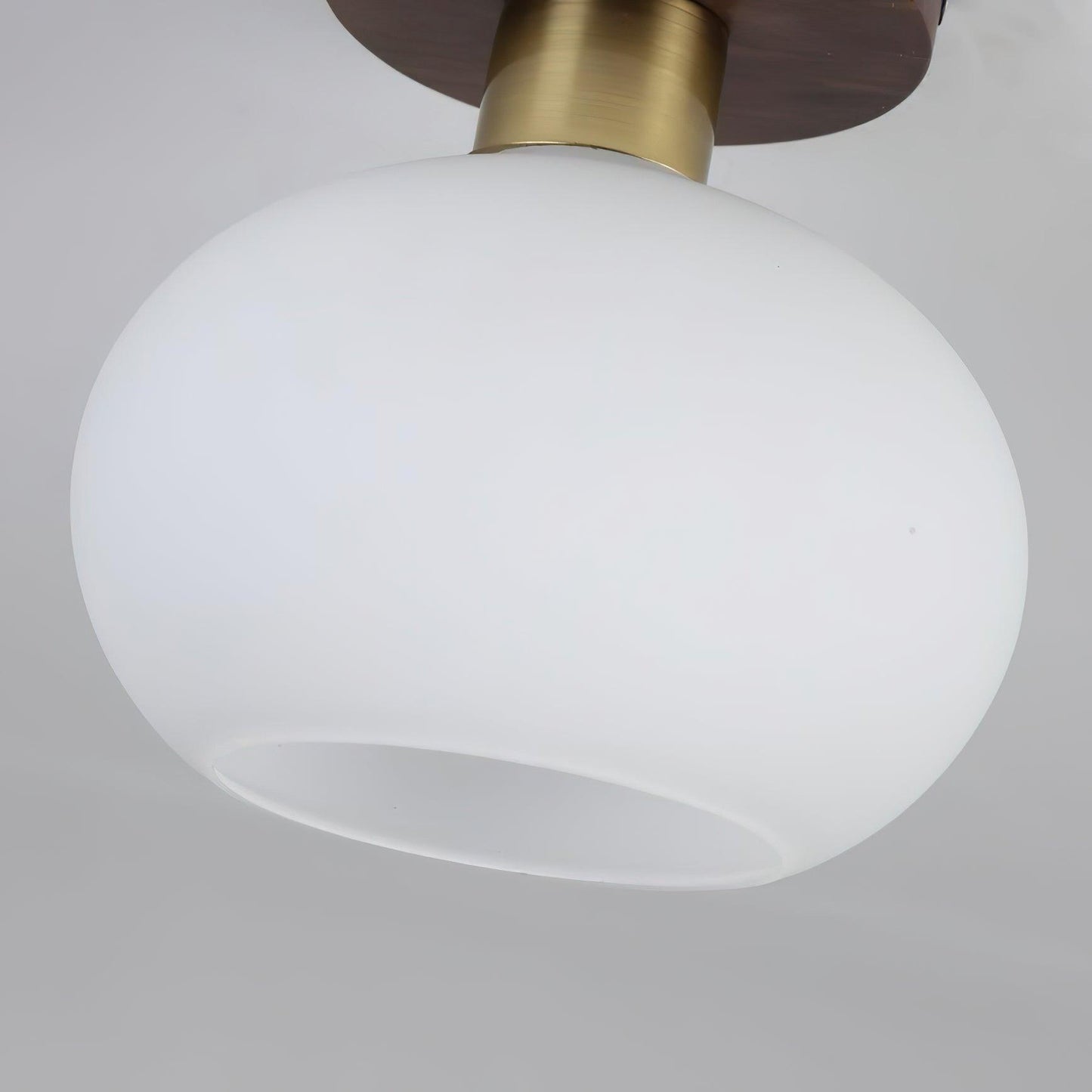 Shell Ceiling Lamp | Black Walnut & Copper | 18cm Diameter