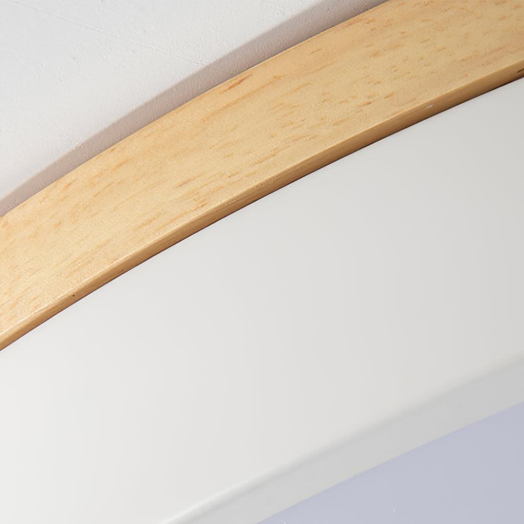 White Round Wooden Ceiling Lamp | Built-in LED | 30cm, 40cm, 50cm Options