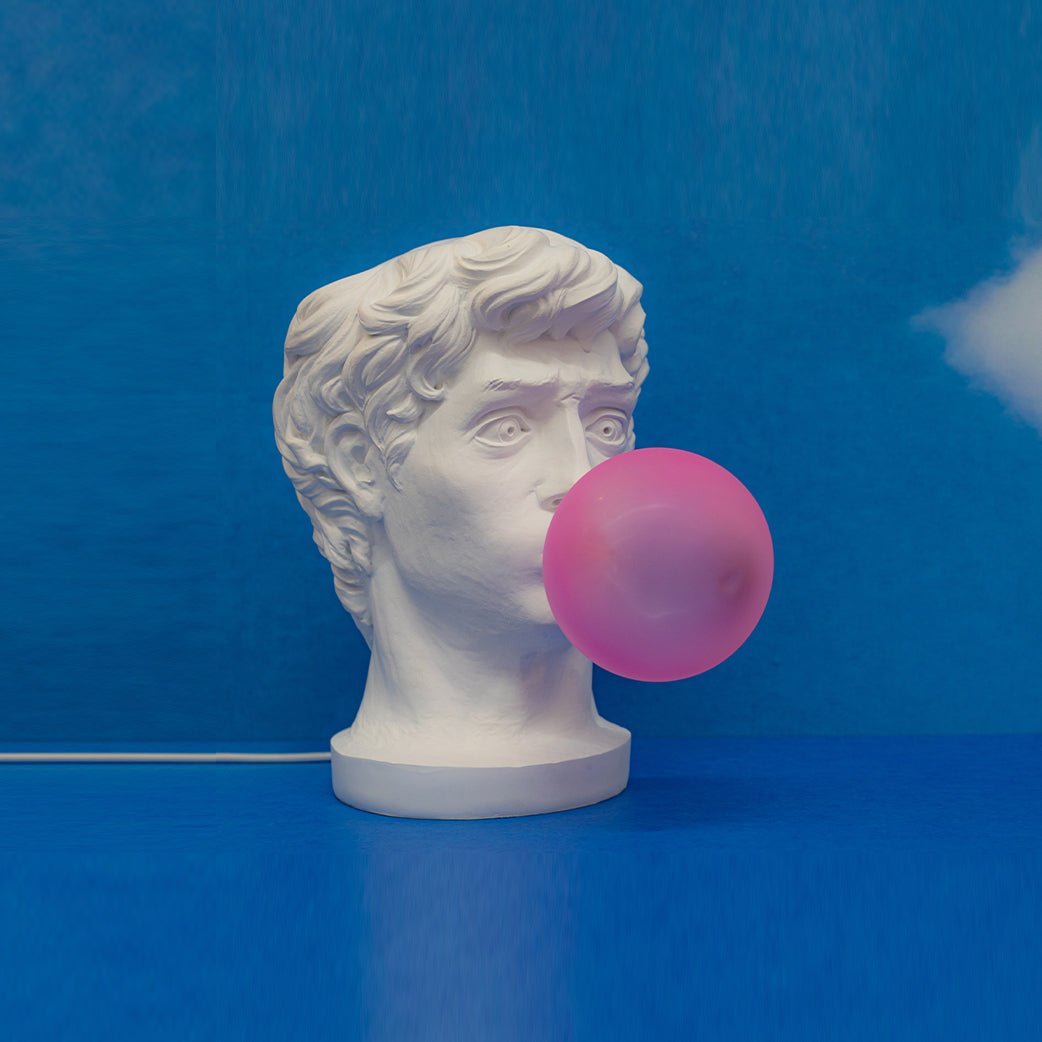 Wonder Table Lamp | Resin & Glass | Pink Bubble Design
