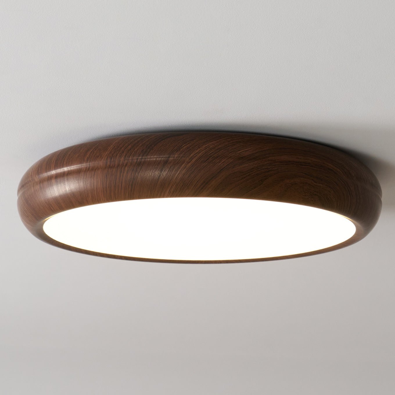 Wood Grain Ceiling Lamp | Nordic Acrylic & Metal | Multiple Sizes Available