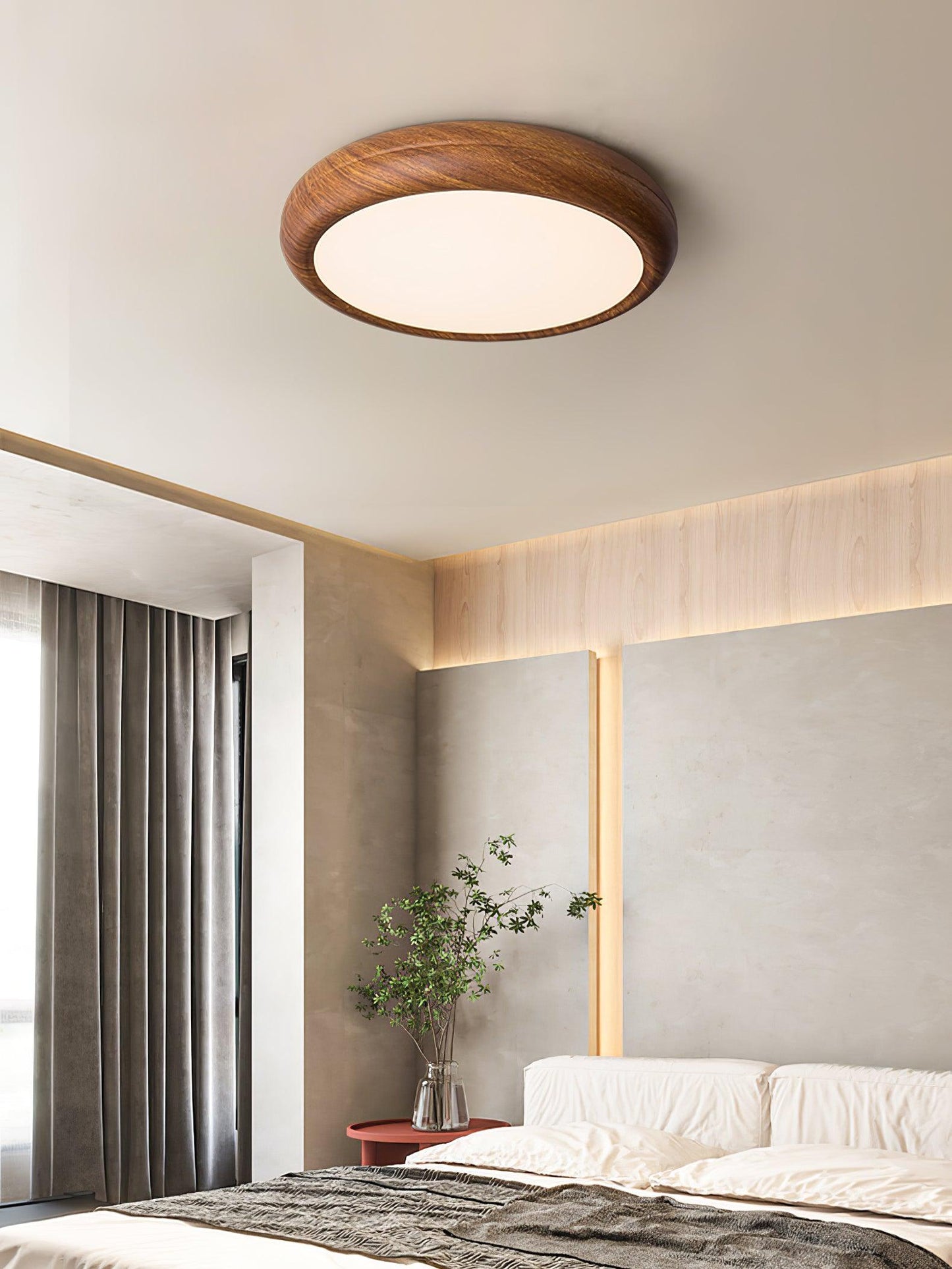 Wood Grain Ceiling Lamp | Nordic Acrylic & Metal | Multiple Sizes Available